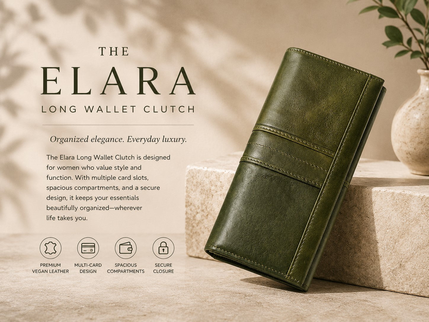 THE ELARA LONG CLUTCH