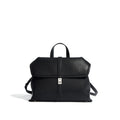Black backpack on a white background