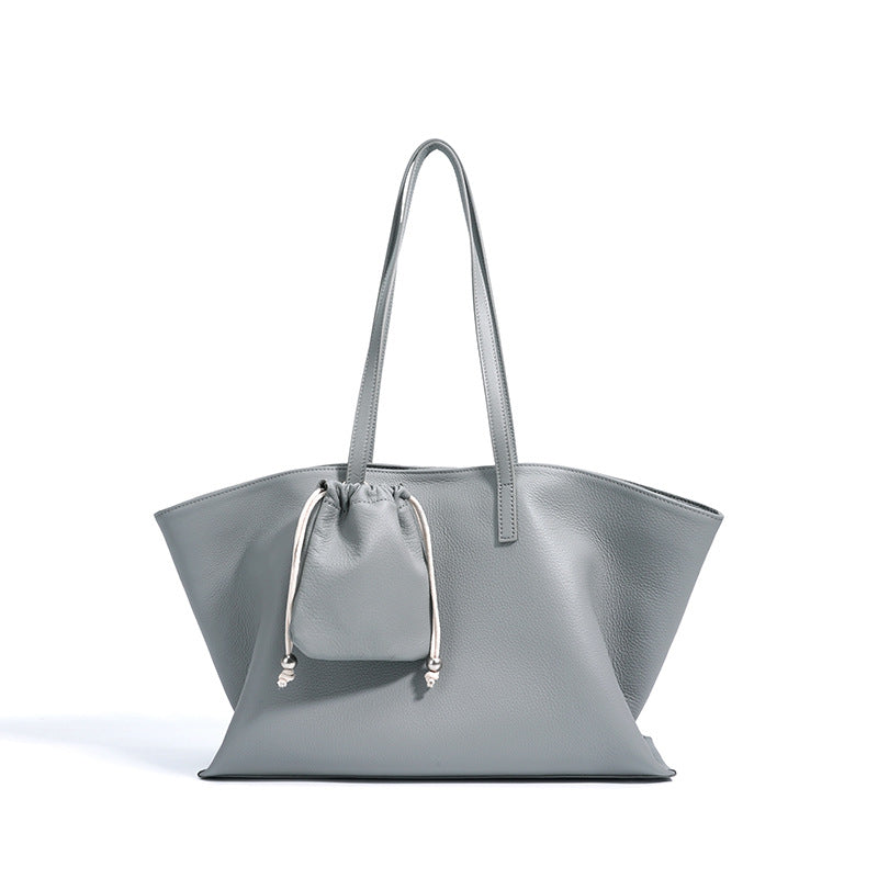 back view of structured women's black commuter work bag
